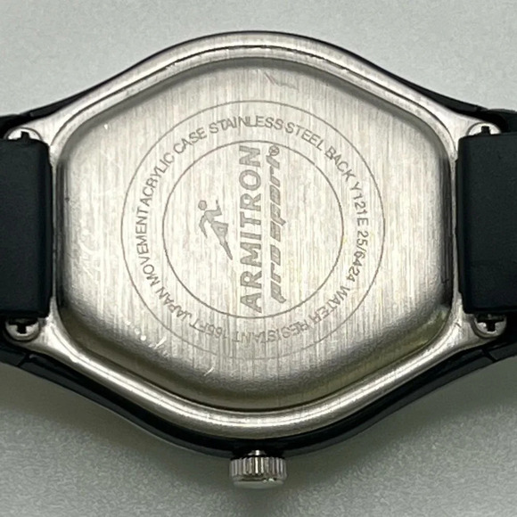 Armitron Pro Sport Ladies Watch Silver and Black Working - Picture 3 of 6